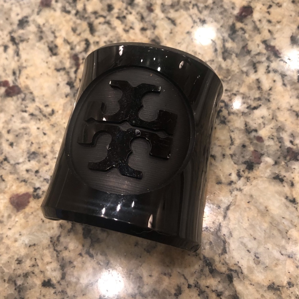 black Tory Burch resin cuff